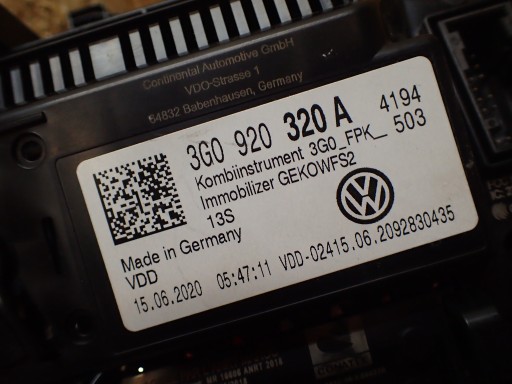 KILOMETAR SAT LCD VW PASSAT B8 REDIZAJN ARTEON 3G0920320A